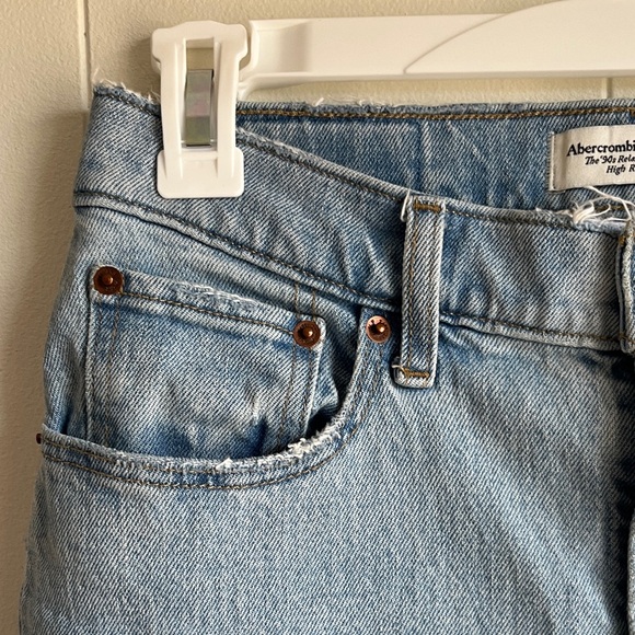 Abercrombie & Fitch Light Blue Straight Leg Jeans - Picture 11 of 15